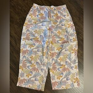 Nicole Miller Printed Linen Pants